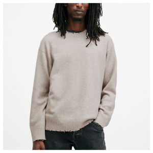 AllSaints Luka Recycled Distressed Crew Neck Jumper